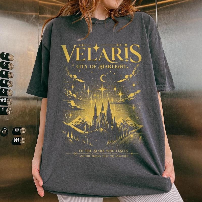 Velaris Shirt ACOTAR City of Starlight Tee Night Court T-Shirt Rhysand Quotes Sarah J Maas Book Lover Gift SJM Merch, Everyday