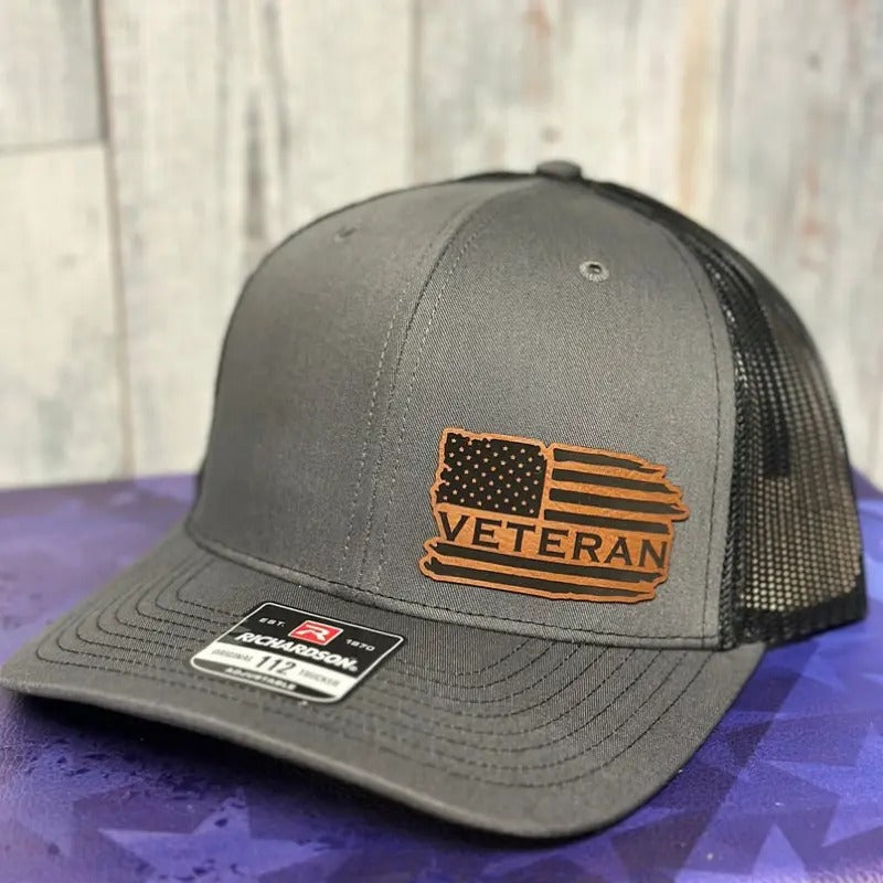 Veteran, leatherette patch hat, American, Richardson112