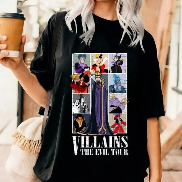 Villains Tour Tee, Spookiest Halloween Night Shirt, Bad Witches Club Shirt, Vintage Evil Queen T-shirt, Magic Kingdom Shirt