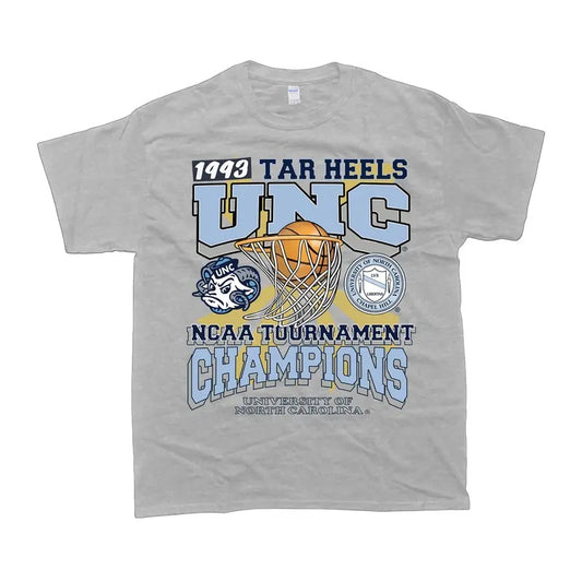 Vintage 1993 Tar Heels NCAA Tournament Champion Tshirt s T-shirt Classic Cotton Menswear Top Embroidered Hoodie Spandex Sport Stretch Sweatshirt