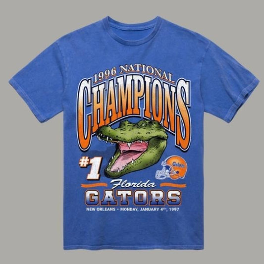 Vintage 1996 National Championship Football Shirt, Retro Florida Gators Sports Tee, College Football Apparel, #1 Gators Fan Gear, Classic Sports Shirt