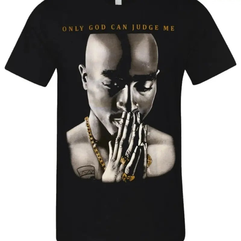 Vintage 2Pac Only God Can Judge Me Urban Hip Hop Legend Graphic T-Shirt New Blk, Gift for Him, Gift For Her, Vintage Y2K, Menswear Top Underwear