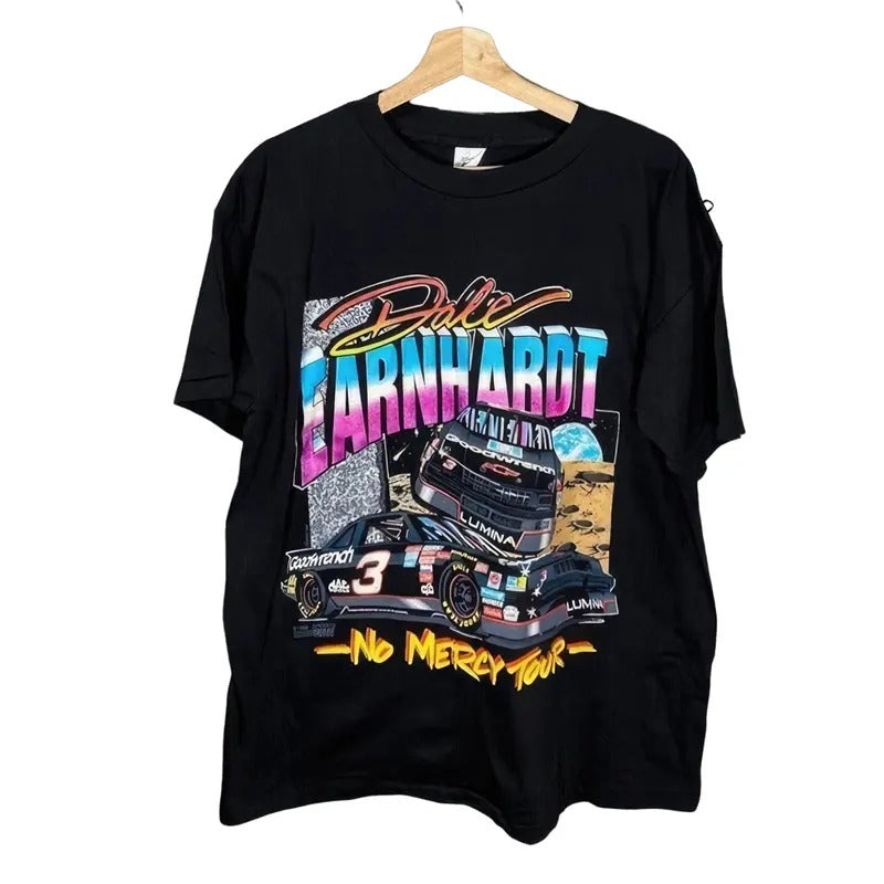Vintage 90s Dale Earnhardt No Mercy Tour NASCAR Racing Tee