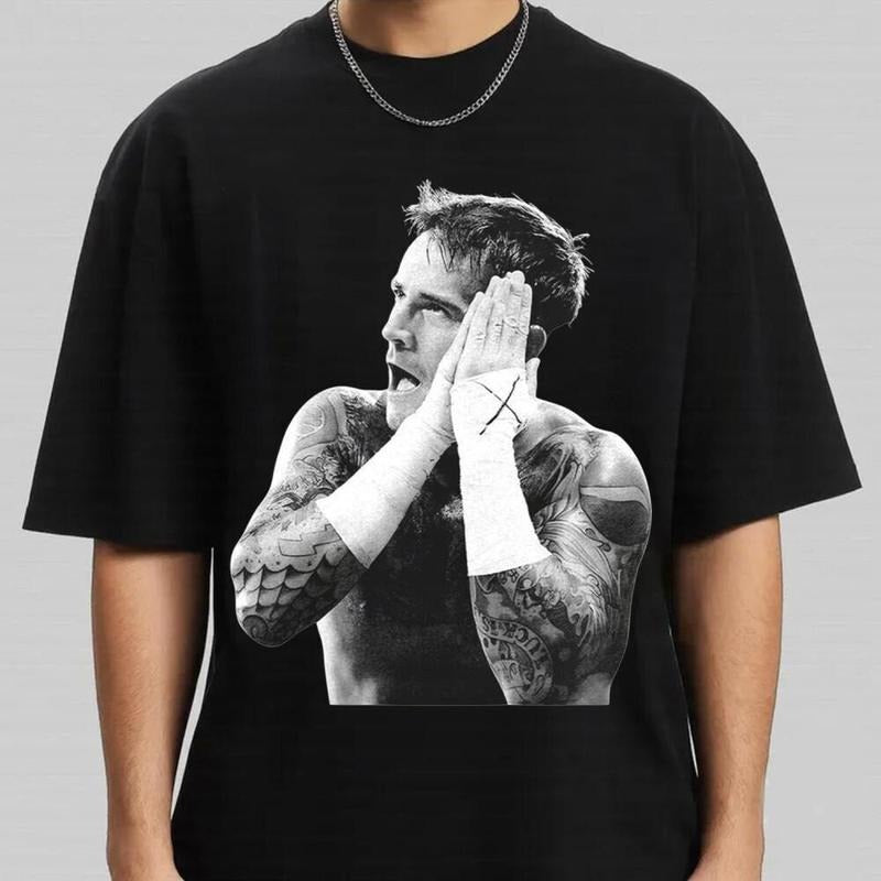 Vintage 90s Graphic Style CM Punk T-Shirt, Gift For Dad, Streetwear Boxing Tee, Wrestling Fans