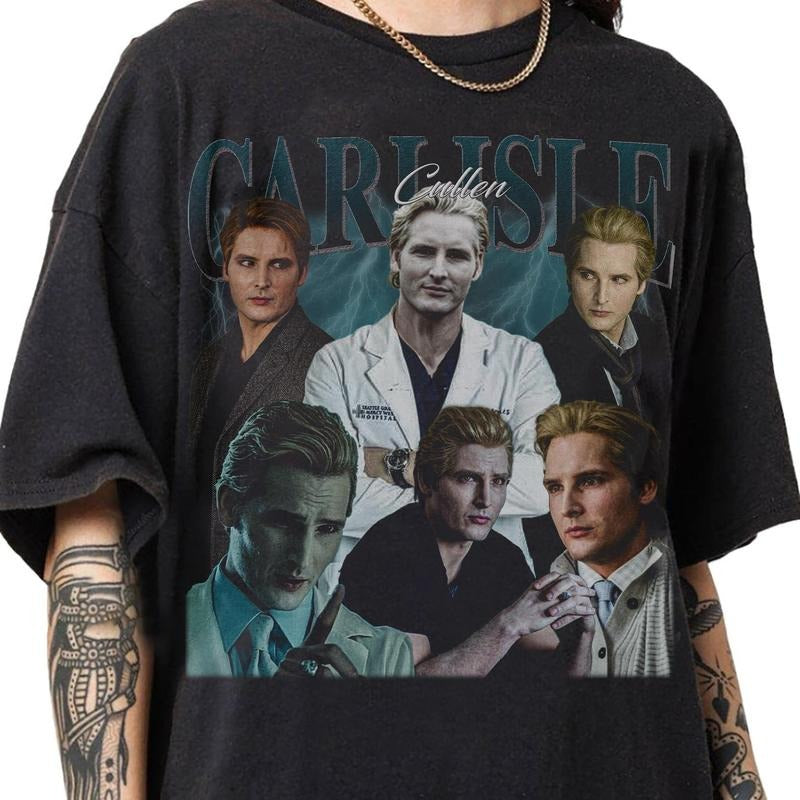 Vintage 90s Graphic Style Carlisle Cullen T-shirt, Carlisle Cullen Bootleg Rap Shirt, Carlisle Cullen Gifts For Man And Women Unisex T-shirt