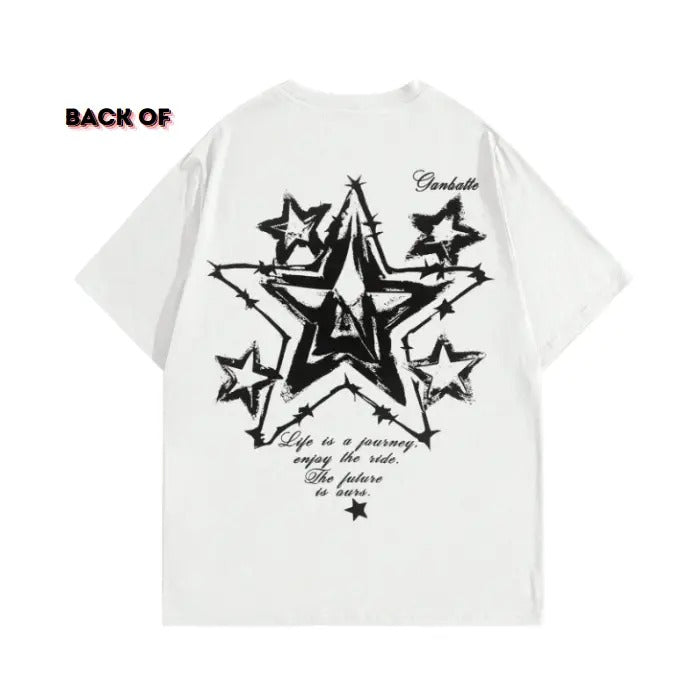 Vintage Academia Men Star & Slogan Graphic Tee, Sweatshirt, Hoodie Gift For Women Top Womenswear Underwear Cotton T-Shirt Polyester