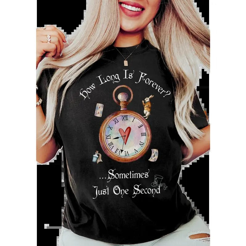 Vintage Ali.ce in Wonder.land Shirt, How L0ng Is Fo.rever, throne of glass book merch