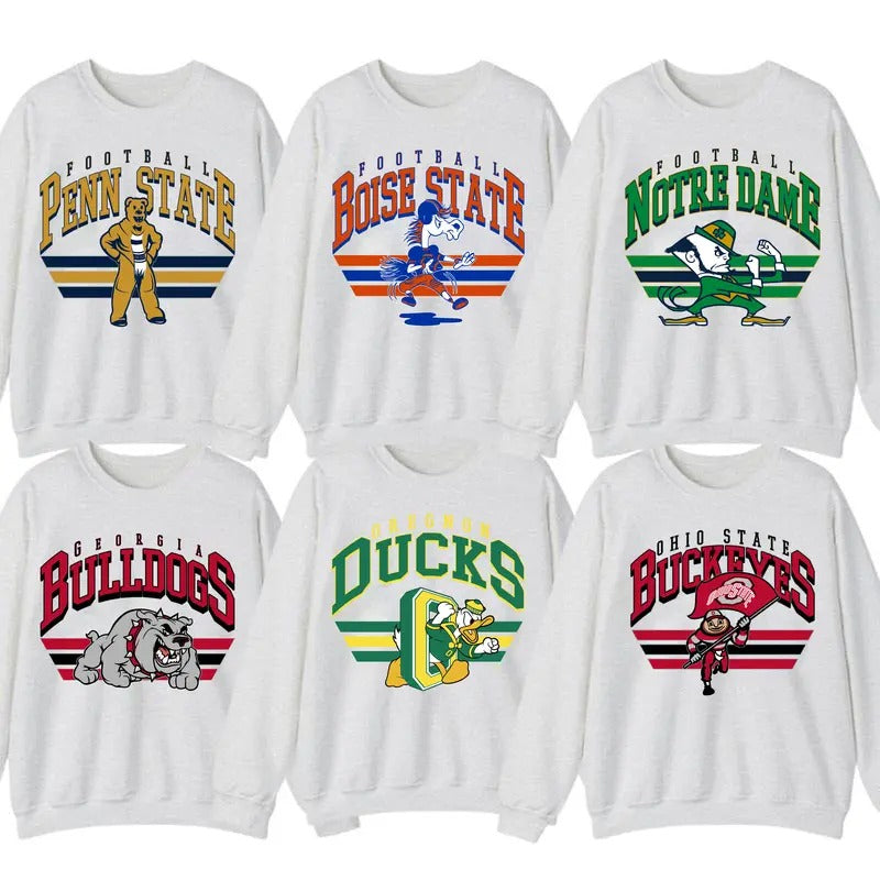 Vintage All Teams Football Style Sweatshirt, Gift For Football Unisex Sweatshirtstyle{n002}2