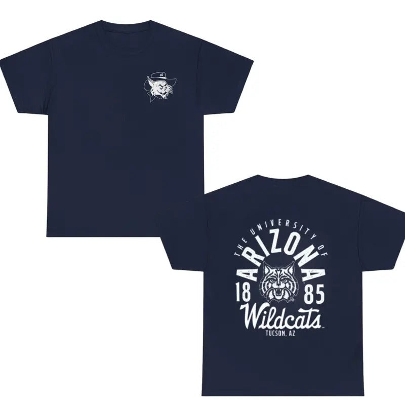 Vintage Arizona Wildcats 2 Side T-shirt, NCAA Shirt, Vintage Football Shirt Top Classic Menswear