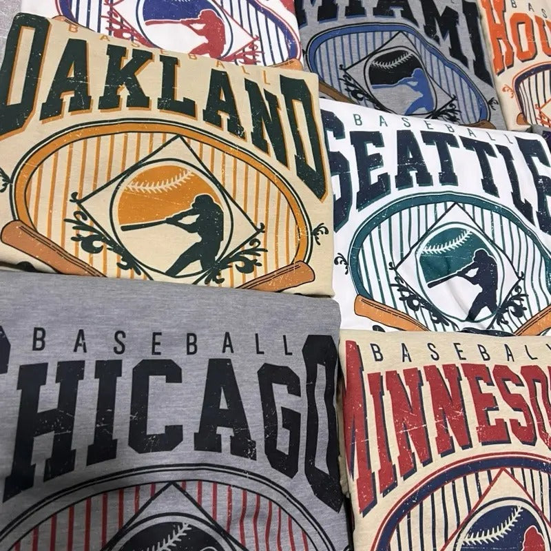 Vintage Baseball Graphic Tee Sports Baseball Player Tshirt Game Day T-Shirt Ballpark Baseball Top Unisex Sports Game Shirt