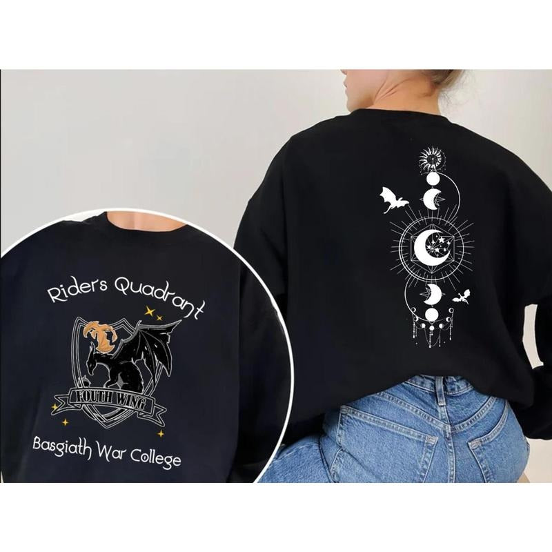 Vintage Basgiath War College Double Sided shirt, Fourth Wing shirt, Dragon Rider File Lover, Violet Sorrengail, Xaden Riorson