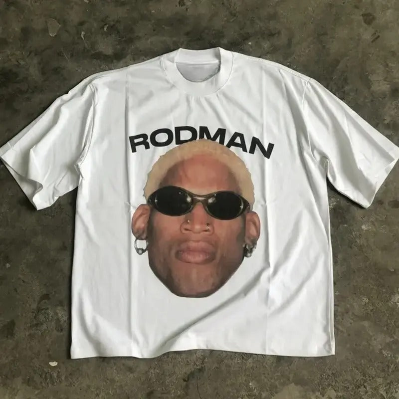 Vintage Basketball Rodman Graphic Tee, Dennis Rodman Shirt, Dennis Rodman Graphic Tee, Basketball Shirt, Vintage Graphic Tee, Hiphop Shirt, Rap Tee, Dennis Rodman Merch Menswear Top