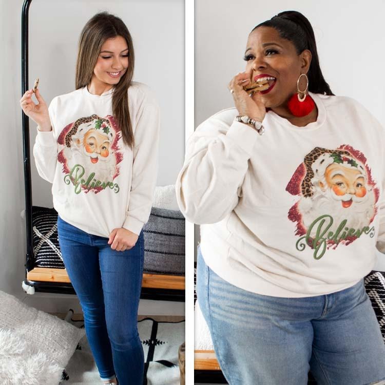 Vintage Believe Santa T2D Sweatshirt