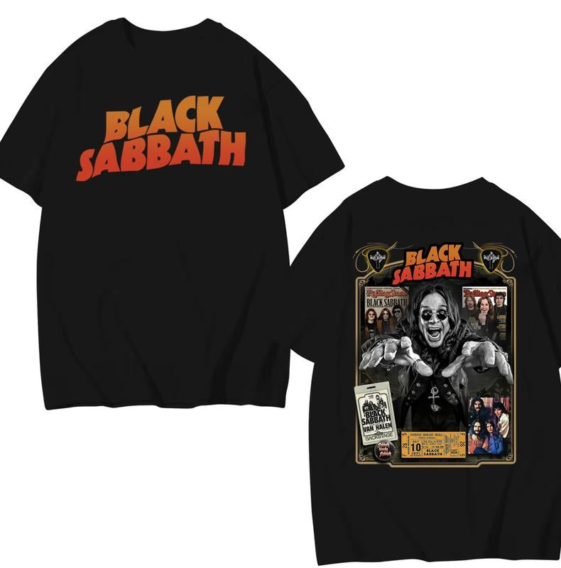Vintage Black Sabbath T Shirt Mens Black Classic Rock Metal Tee Merch graphic tee