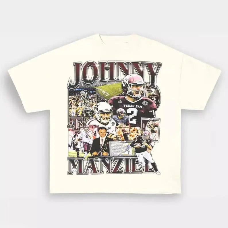 Vintage College Johnny Manziel Graphic Tee, Sports Graphic Tee