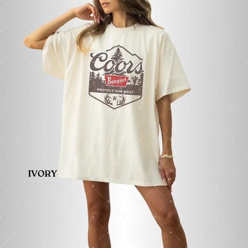 Vintage Coors Western Cowboy T-Shirt, Vintage 90s Western Shirt, Retro Coors T, Rodeo Cowboy Shirt, Wild West Gift, Unisex Adult Graphic Tee