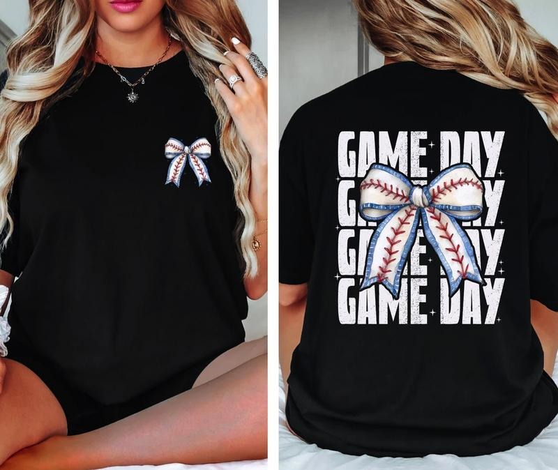 Vintage Coquette Baseball Tshirt, Baseball Mom Shirt, Game Day Tee Womenswear Top Comfort Streetwear