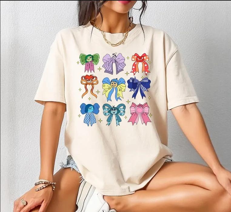 Vintage Cute Coquette bows Mix Emotions shirt, It's okay to feel all the feels shirt, Joy Sadness Anxiety Anger Envy Emotion shirt, shirts women, Womensweat Top