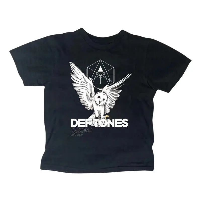 Vintage Deftones Baby Tee - Women's Y2K Style Emo Girls Punk Streetwear T-Shirt - Womenswear, Top
