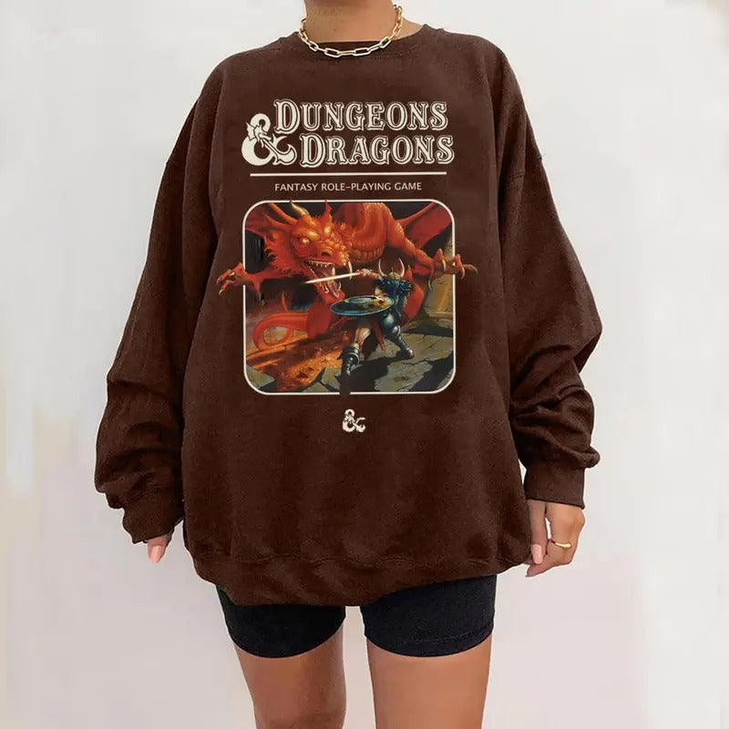 Vintage Dungeons & Dragons 1974 Sweatshirt, DnD Sweatshirt, Dungeon Master Sweatshirt Cotton Fabric