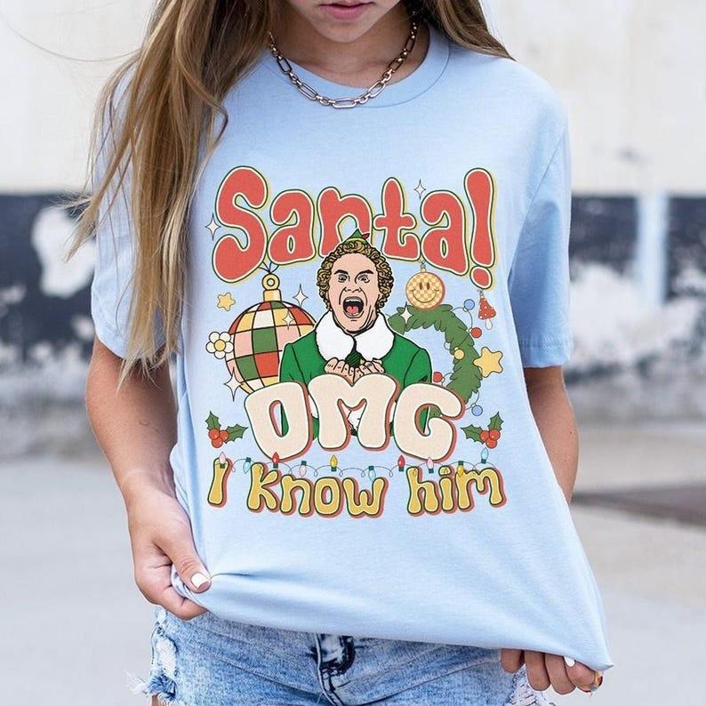 Vintage Elf Christmas Movie Sweatshirt, Xmas Classic Movie 90s Tee, Elf Christmas Sweater,Christmas Elf Shirt,Christmas Movie Shirt, Xmas T Shirt, Hoodie