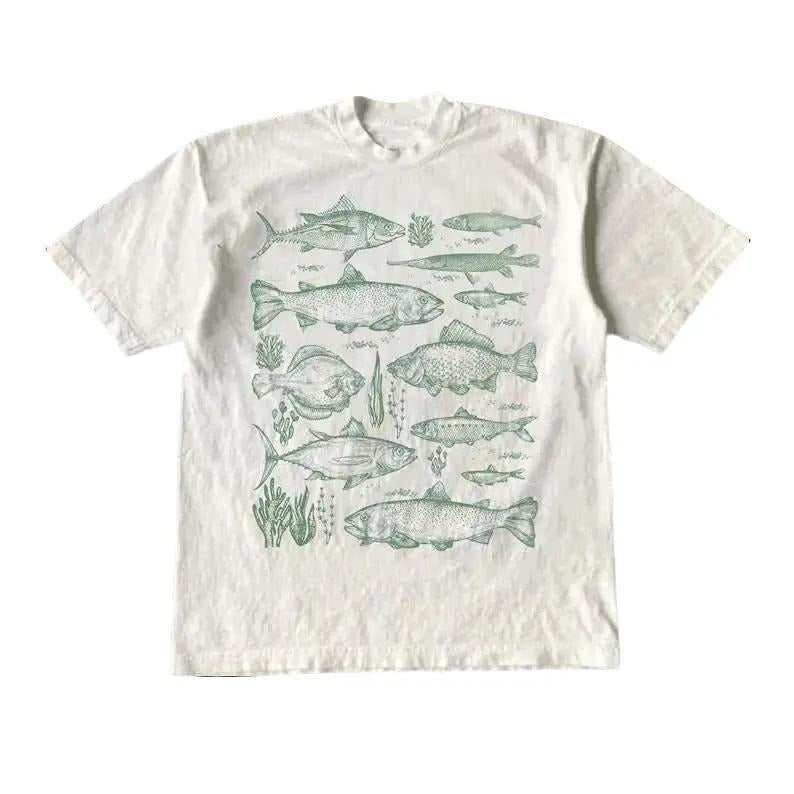 Vintage Fish Tattoo Style T-Shirt and Sweatshirt, Retro Fisher Shirt, Fish Shirt For Men, Bass Tee, Fisher Tee, Bass Lovers, Fisher Gifts, Ocean Shirt