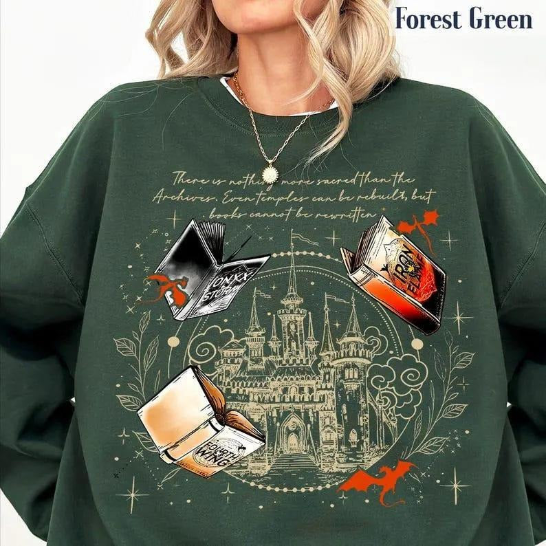 Vintage Fourth Wing Series Sweatshirt For Fans, Basgiath War College Shirt, Violet Sorrengail Fantasy Book Dragon Rider Tee, Book Merch Gift