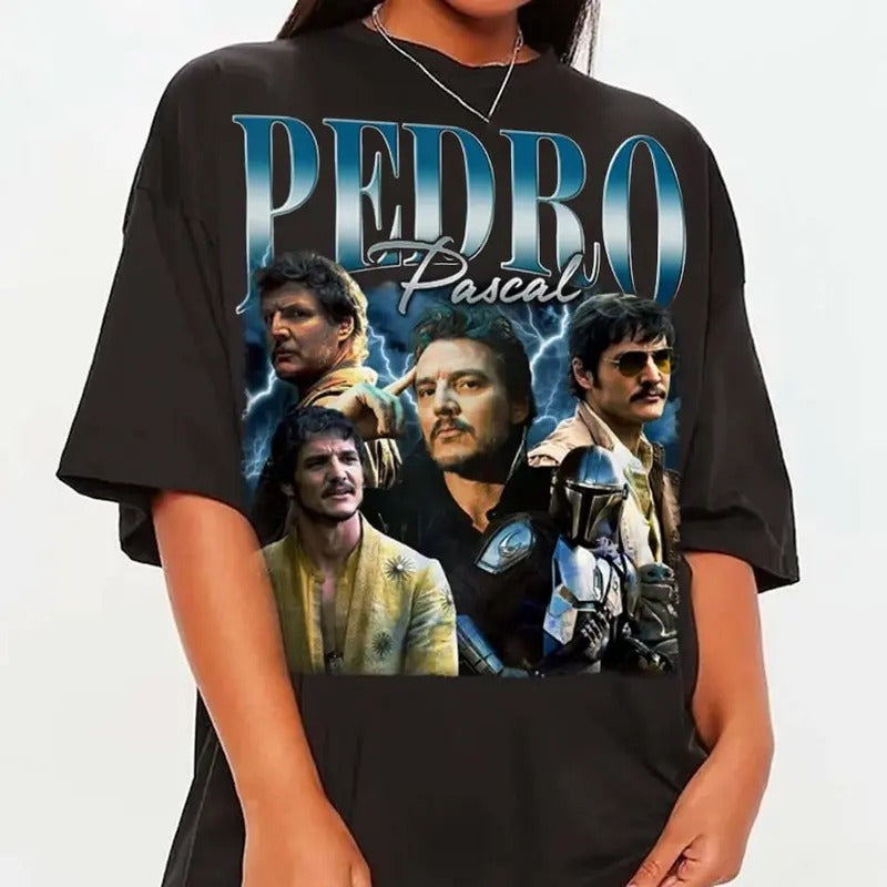 Vintage Pedro Pascal Shirt Retro 90s, Narco Pedro Pascal Fans Gift, shirt, gift for fans, Pedro Pascal Tribute Celebrity Shirt