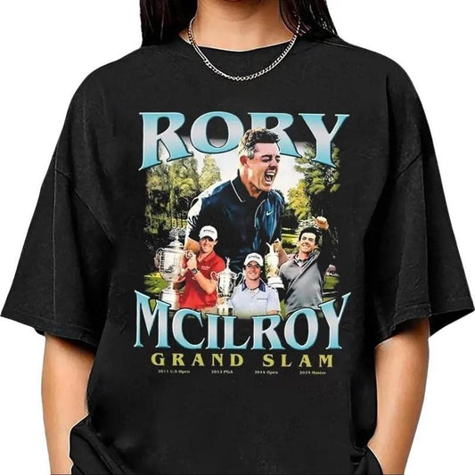 Vintage Rory McIlroy Grand Slam Golf Champion Shirt