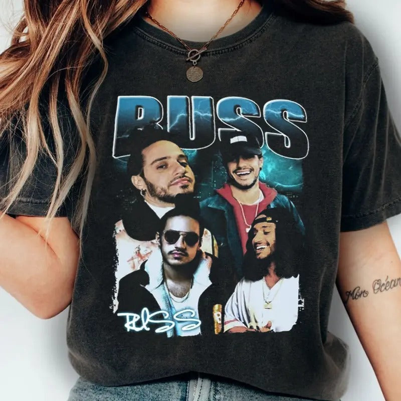 Vintage Russ Shirt Santiago T-shirt It Was You All Along Tour Sweatshirt Russ Graphic Bootleg Hoodie Gift For Fans Men Women