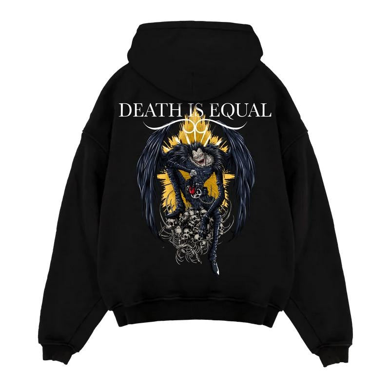Vintage Ryuk X Death Is Equal - Death Note Hoodie, Anime Hoodie, Anime shirt, Manga shirt, Anime shirt Classic Cotton