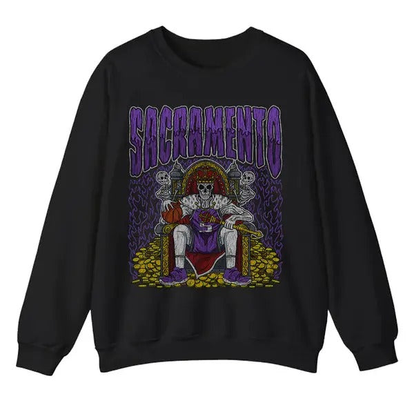Vintage Sacramento Basketball Sweatshirt, Sacramento King Basketball Crewneck