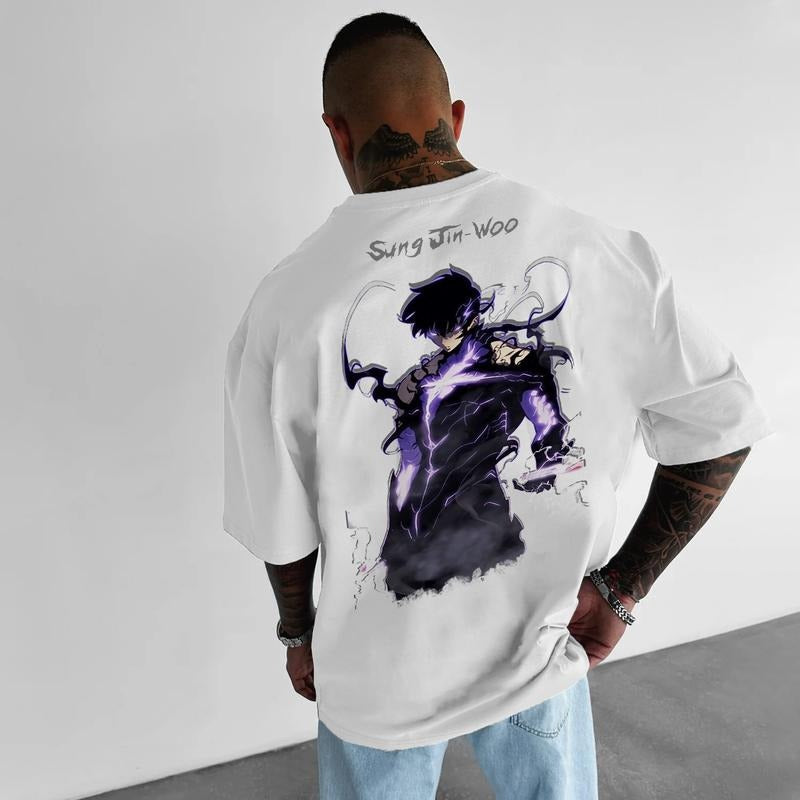 Vintage Solo Leveling 2 Sides Shirt, Sung Jin Woo Tee, Anime shirt, Japanese Anime, Birthday Giftstyle{n002}2