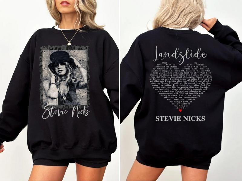 Vintage Stevie Nicks 2 Side Sweatshirt Hoodie Hollywood, Don't Be A Lady Be A Legend Shirt, Retro 90s Stevie Nick Tour Shirt, Gift for Men for Woman