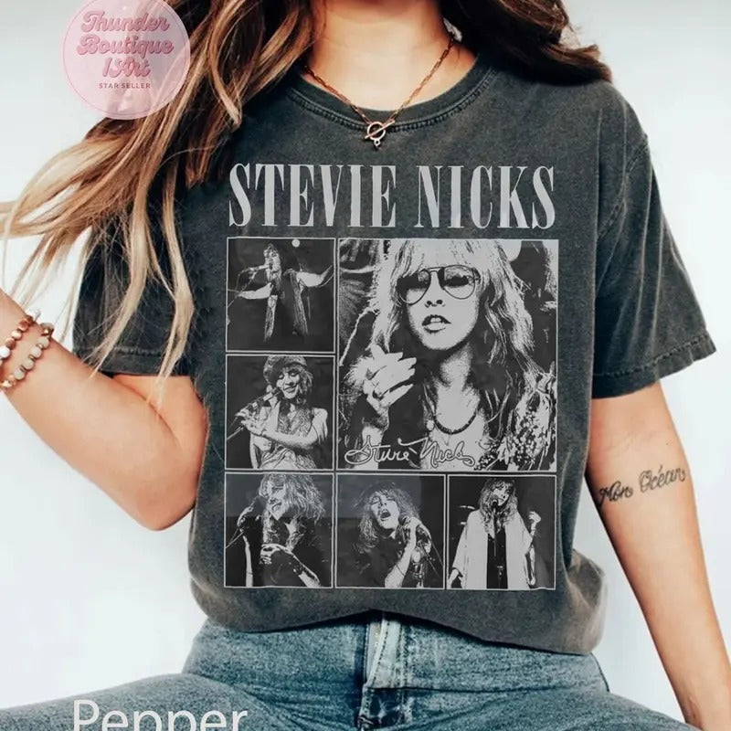 Vintage Stevie Nicks Shirt, Fleetwood Mac Shirt, Stevie Nicks 2024 Tour Shirt, Stevie Shirt Fan Gifts, Don't be a lady be a legend shirt