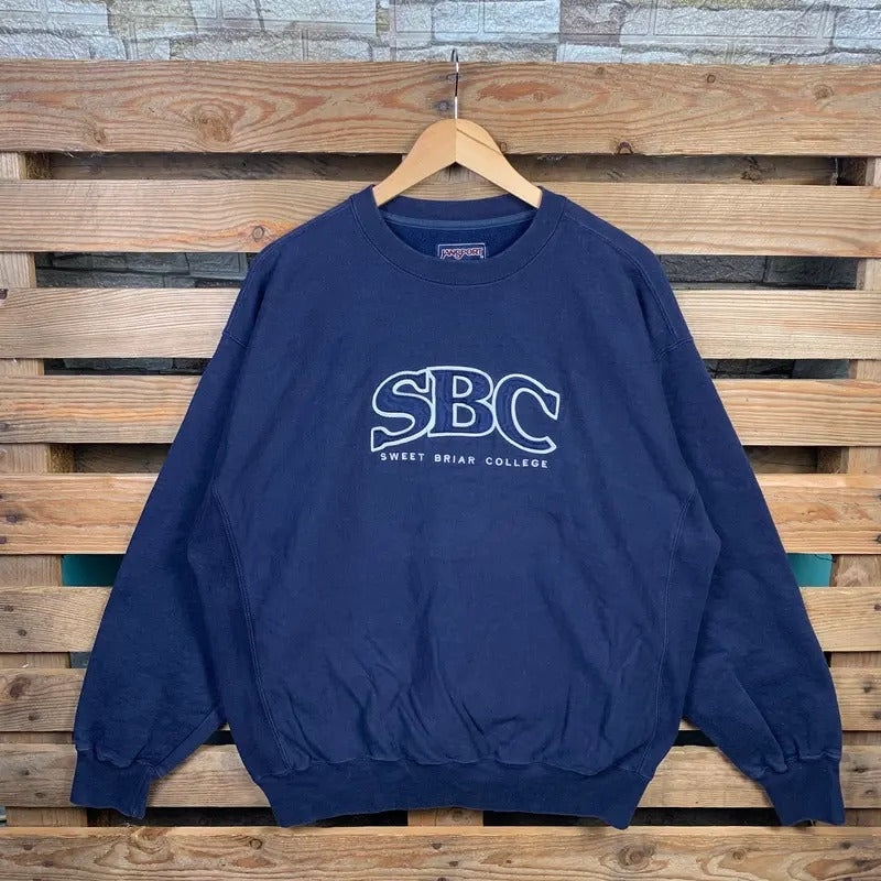 Vintage Sweet Briar College Sweatshirt Sweet Briar College Pullover Sweet Briar College Crewneck Sweet Briar College Embroidery Logo