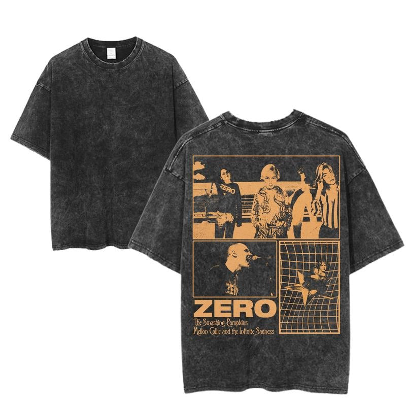 Vintage The Smashing Pumpkins Zero Design Tee, Mellon Collie & The Infinite Sadness, Retro Rock Band Tee, Casual Streetwear, Unisex Cotton Shirt