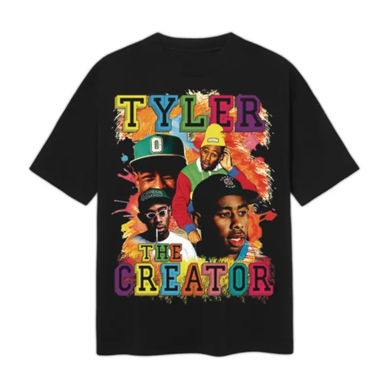 Vintage Tyler The Creator Inspired Graphic Tee Casual Cotton Menswear Top Classic Smooth Underwear Man Tshirt Streetwear Shortsleeve Crewneck
