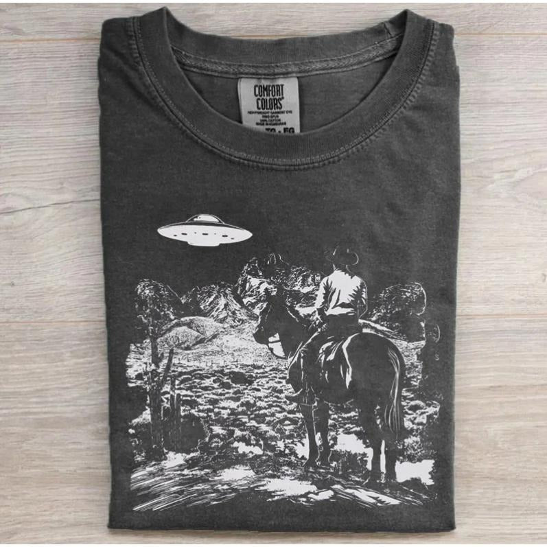 Vintage Western Cowboy Unisex T-Shirt, Classic Rodeo Graphic Tee, Stylish Country Outfit for Men and Women