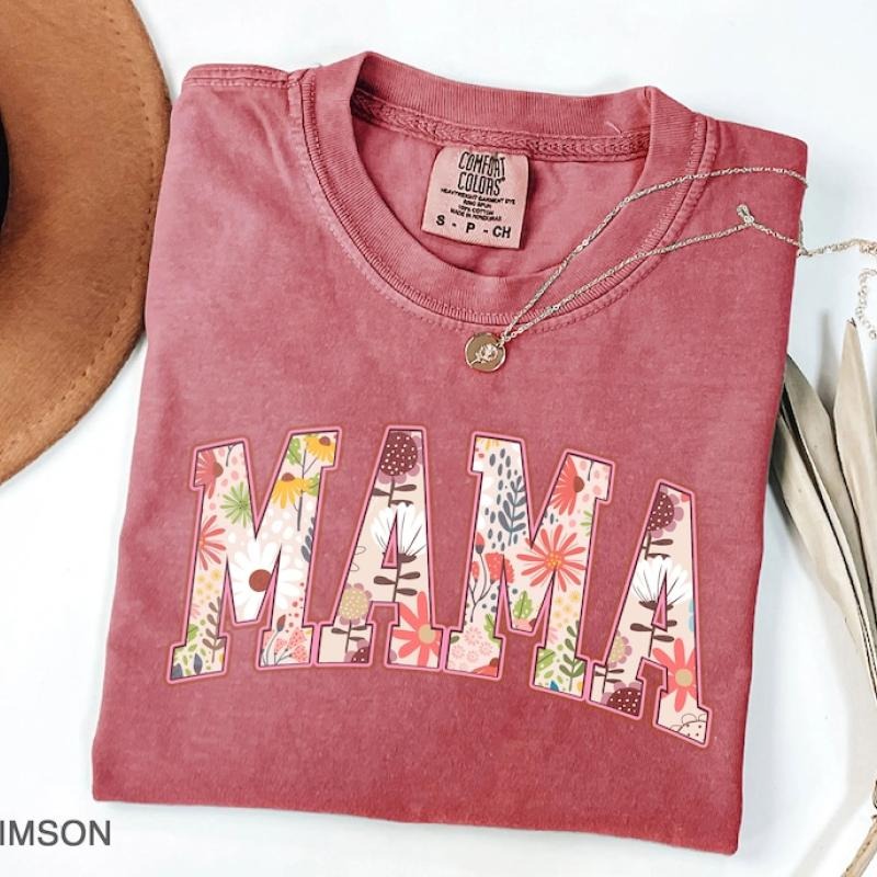 Vintage floral Mama t-shirt, Mama T-Shirt, Strong Woman Shirt, gift for mothers day, Mama tee, Graphic Tee, Women's T-Shirtstyle{n002}4
