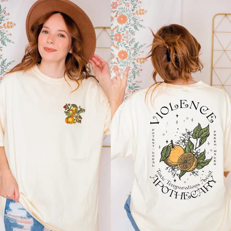 Violence Apothecary Shirt, Gift for Book Lover, Fourth Wing Shirt, Dragon Rider, ALC1051