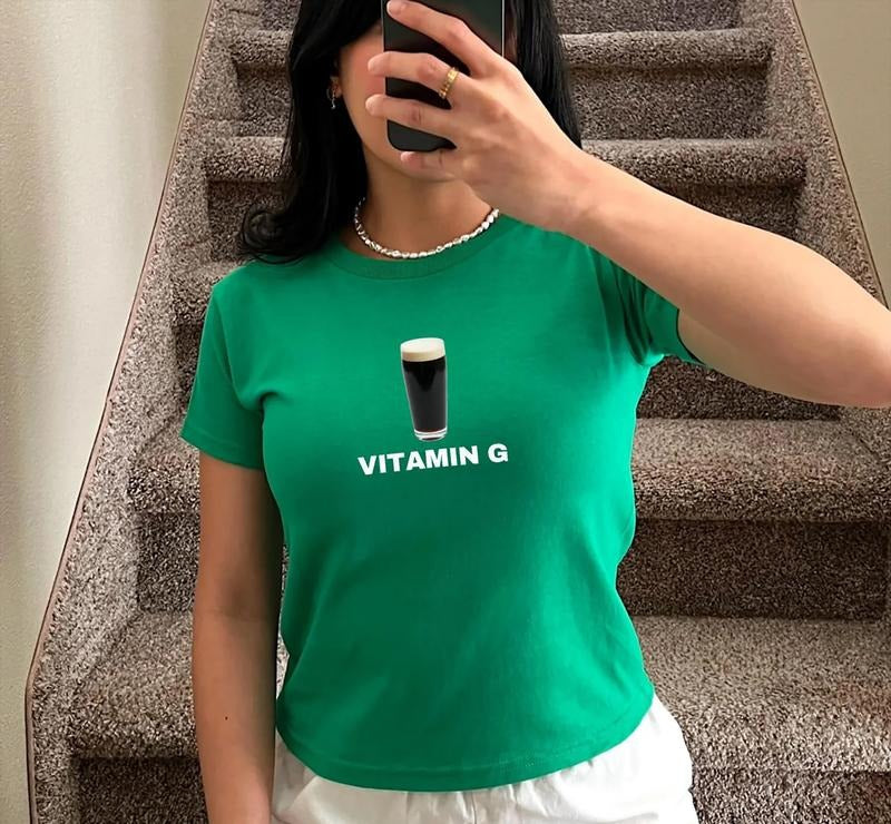 Vitamin G Baby Tee, Funny St Patrick's Day Shirt, Shamrock Lucky Baby Tee, Four Leaf Clover Shirt, St Patrick's Day Baby Tee, Day Drinking Shirt