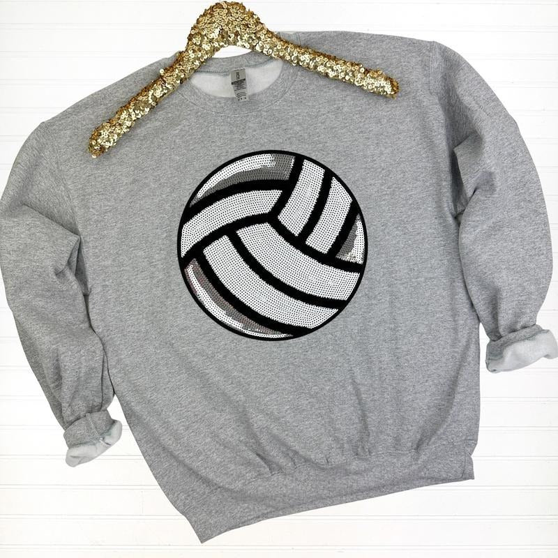 Volleyball Sequin Patch Sweatshirt