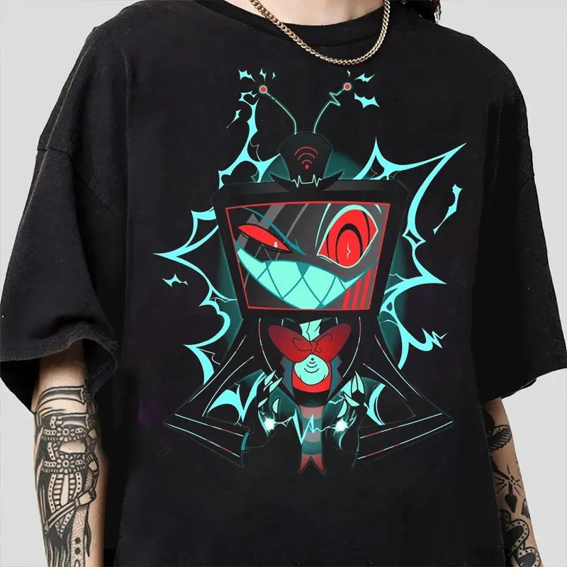 Vox T-Shirt, Hazbin Hotel Characters, Hazbin Hotel T-Shirt, Hazbin Hotel Cartoon , Birthday Gift for fan, Helluva Boss-2