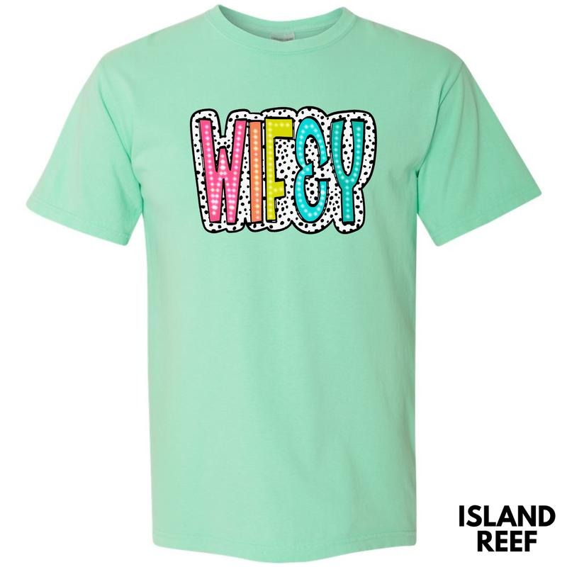 WIFEY Neon Spotted Comfort Colors T-Shirt 'NLB'