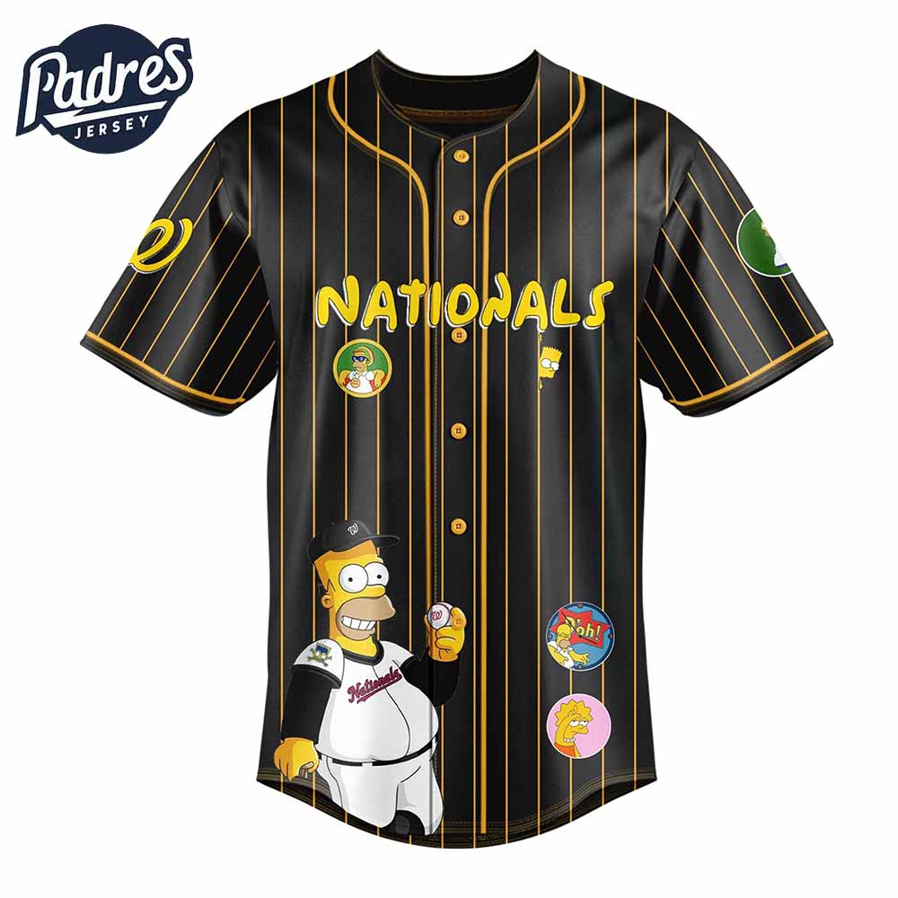 Washington Nationals MLB x The Simpsons Baseball Jersey Style - Padres Jersey Oasis: Elevate Your Baseball Style Game