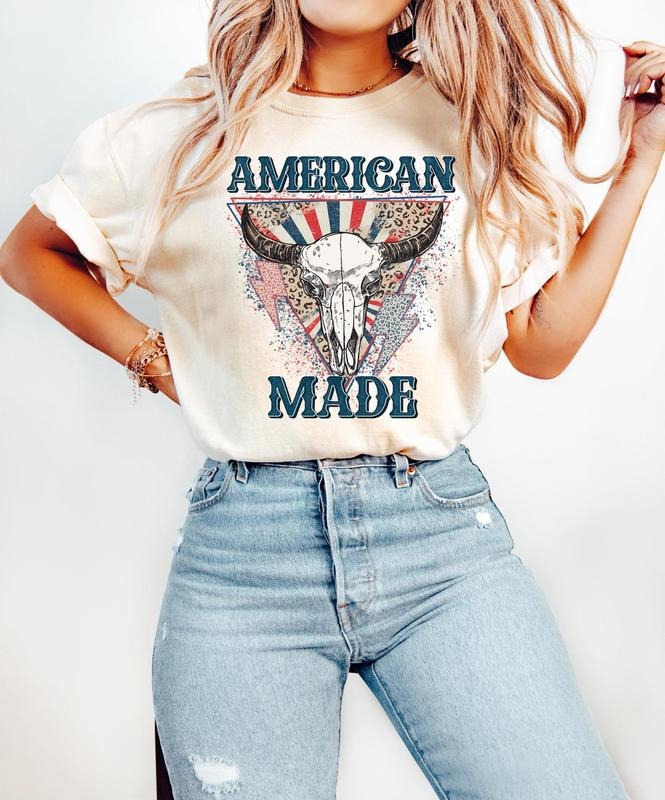 Western 4th of July T-Shirt, American Made Shirt, 4th of July T-Shirt, Patriotic Shirt, Cowboy T-Shirt, Western Shirt, Usa Tee