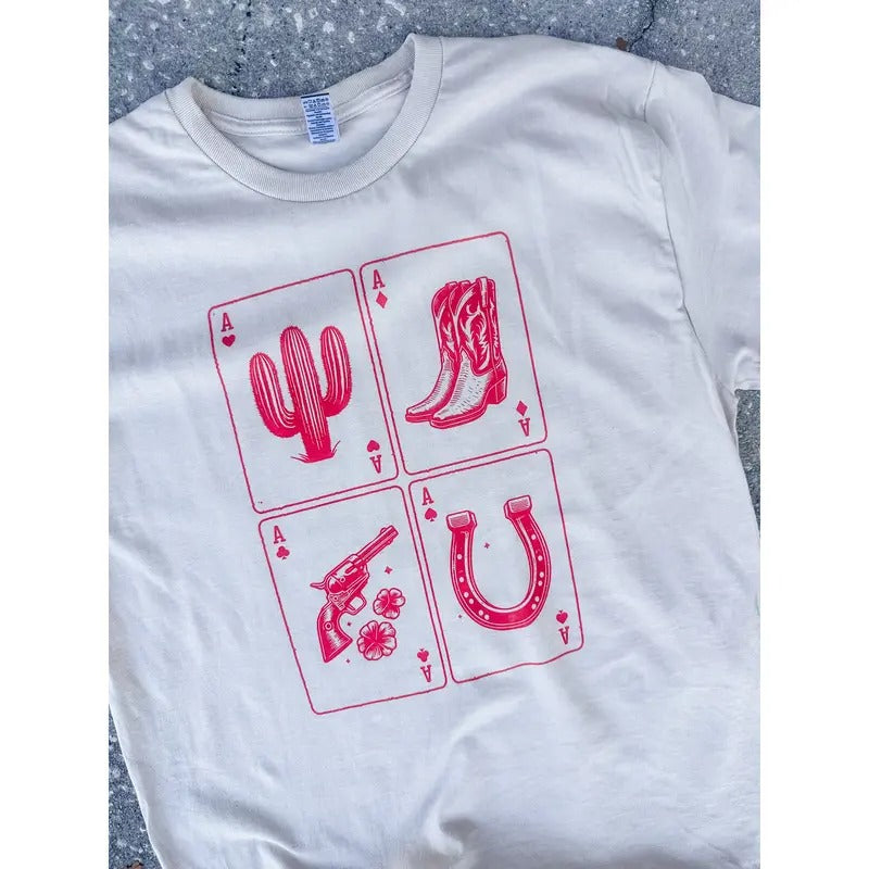 Western Cards Graphic Top