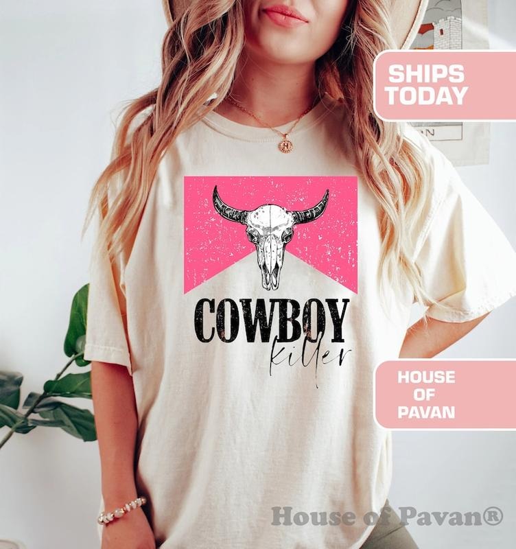 Western Cowboy Killer, Country Music Shirt, Vintage Inspired Tee Shirt, Western Graphic Tee, Retro vintage T-shirt, sweater and Hoodie cotton shirt