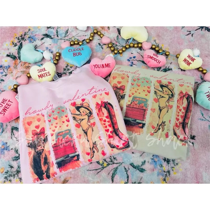 Western Retro Valentines Day Sweatshirt